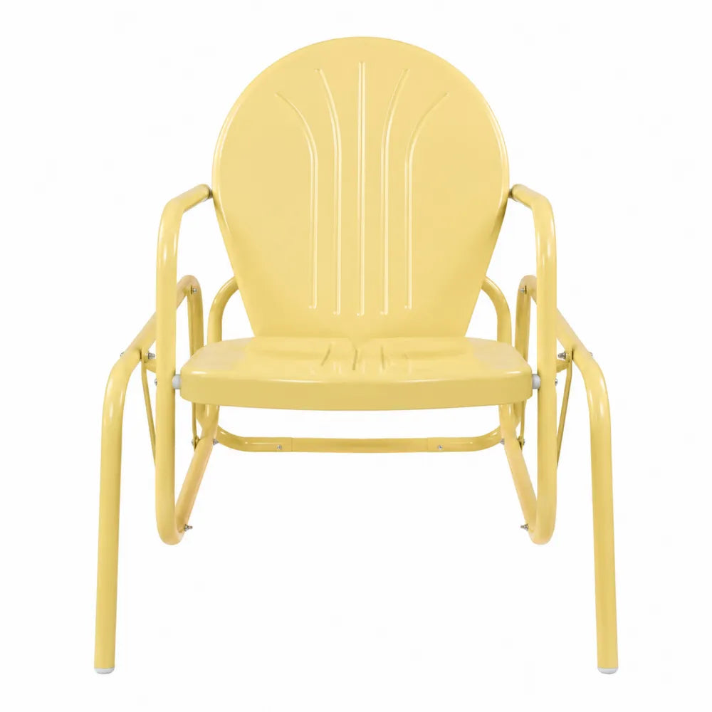 Silla de Exterior Metálica Amarilla